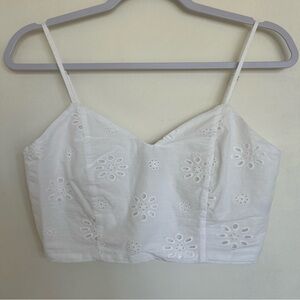 universal thread eyelet bra tank top
